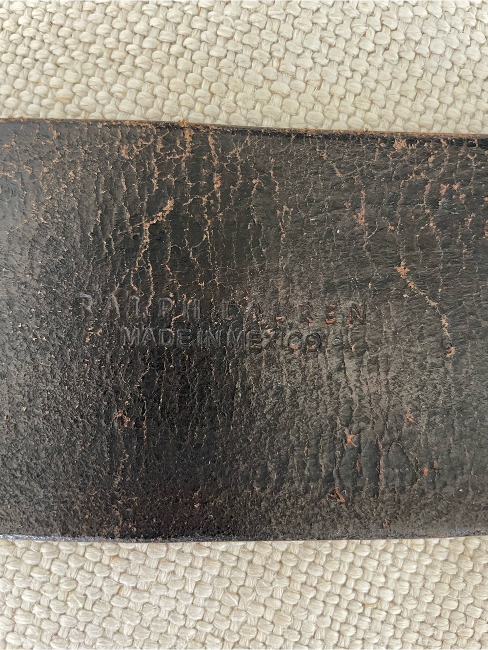 Ralph Lauren Brown Distressed Leather Belt - Picture 3 of 6